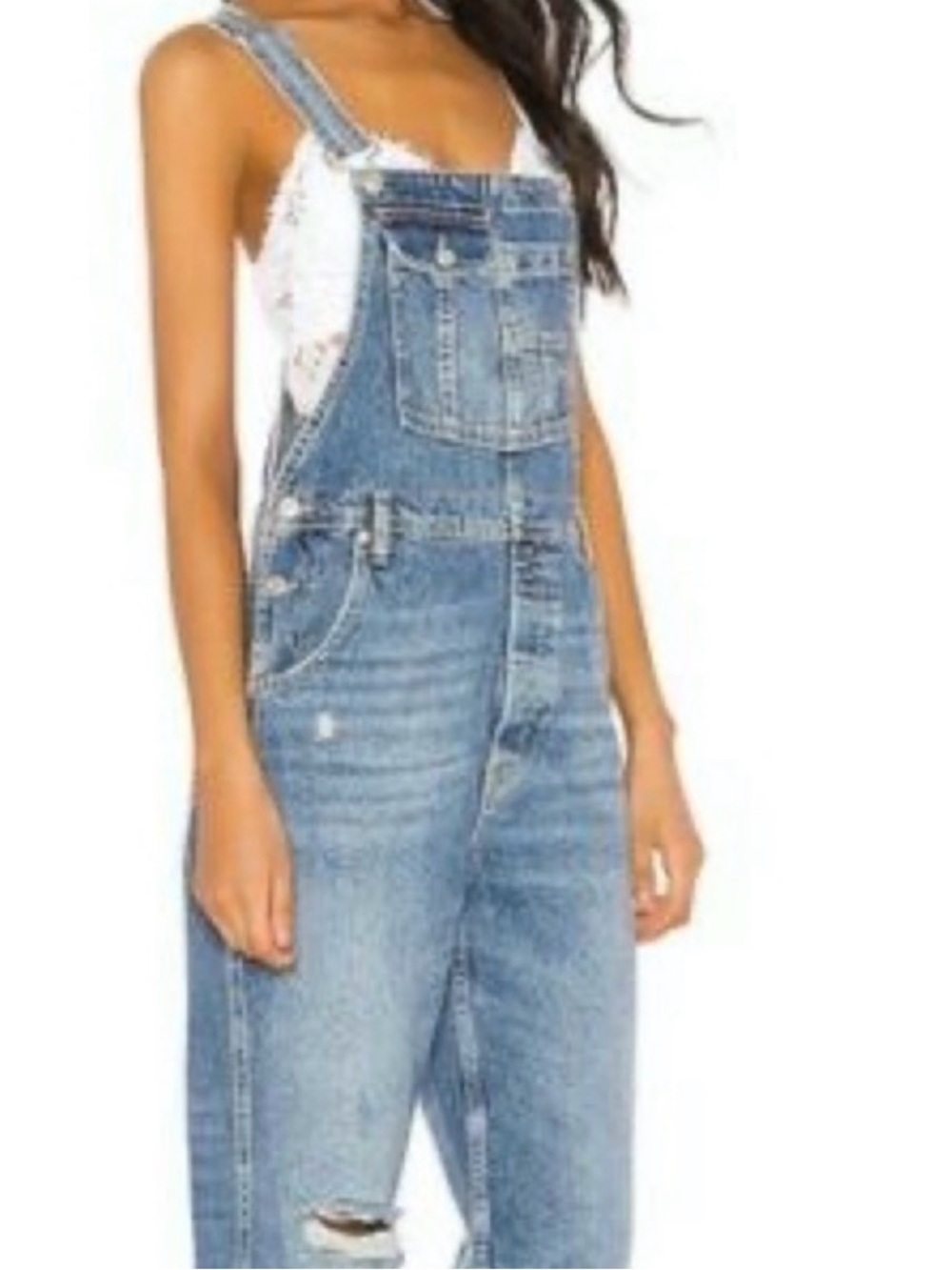 “We the Free” Free people Blue Denim Overalls (26)
